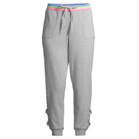 Nwt Pastel Joggers Rainbow Sweatpants Workout Gym Sweats Plus Size - Picture 2 of 9